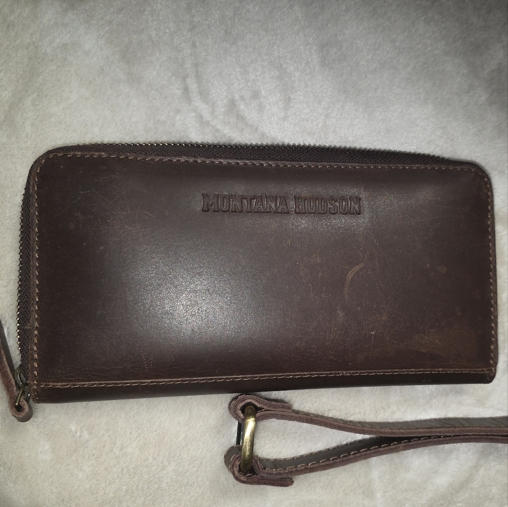 EUC Leather Tote Purse w/ matching wallet & change purse & adj shoulder strap. - Picture 16 of 16
